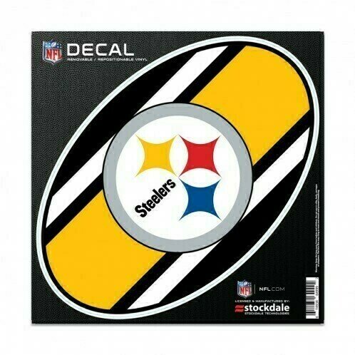 Pittsburgh Steelers 6" x 6" Repositionable Team Stripes Decal