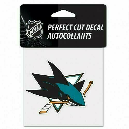 San Jose Sharks 4" x 4" Perfect Cut Color Decal