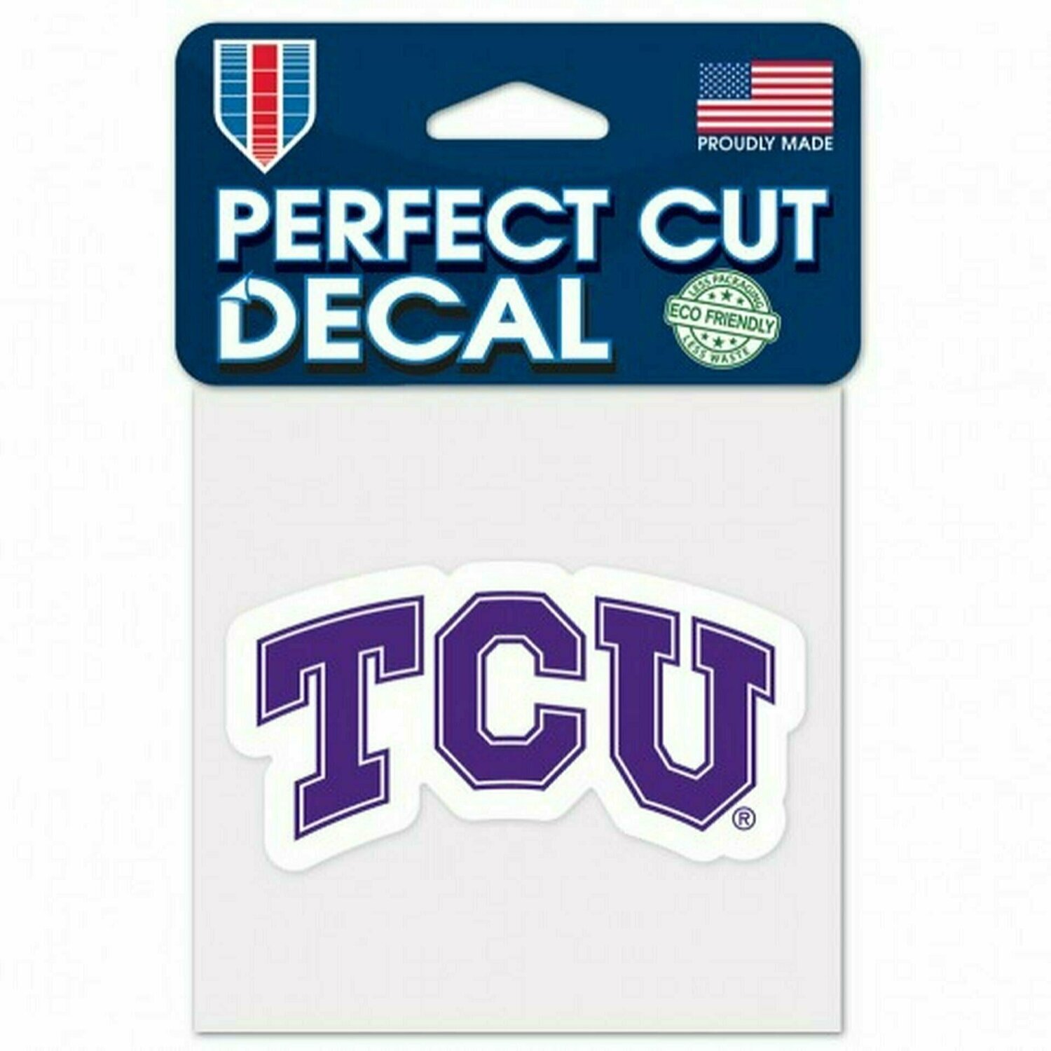 TCU Horned Frogs 4" x 4" Perfect Cut Color Decal