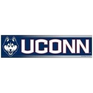 UConn Huskies 3" x 12" Bumper Sticker