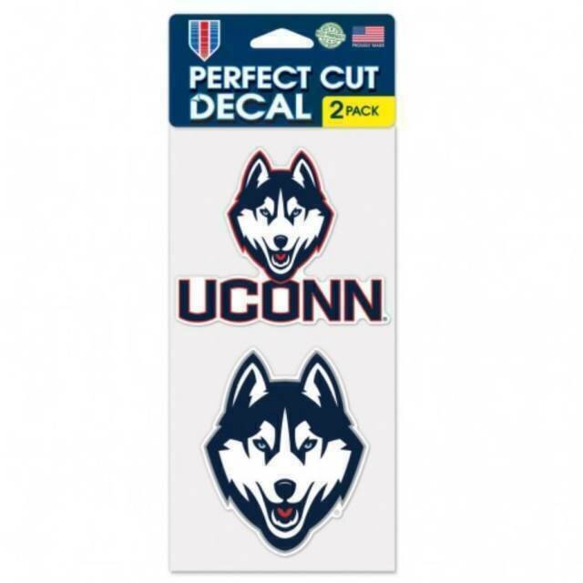 UConn Huskies 4" x 8" Perfect Cut 2 Piece Decal