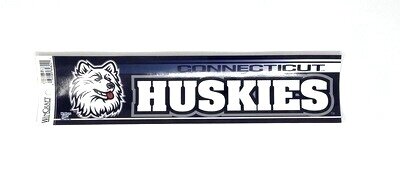 UConn Huskies NCAA 3" x 12" Bumper Sticker