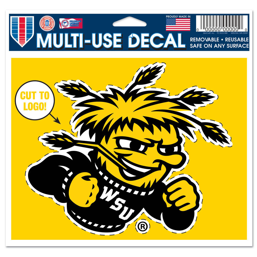 Wichita State Shockers 4.5" x 5.75" Multi-Use Decal Cut to Logo