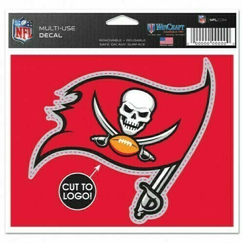 Tampa Bay Buccaneers 4.5" x 5.75" Multi-Use Decal Cut to Logo