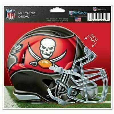 Tampa Bay Buccaneers Helmet 4.5" x 5.75" Multi-Use Decal Cut to Logo