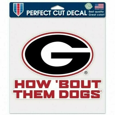 Georgia Bulldogs Slogan 8" x 8" Perfect Cut Color Decal