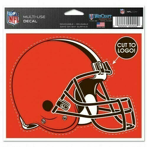 Cleveland Browns 4.5" x 5.75" Multi-Use Decal Cut to Logo
