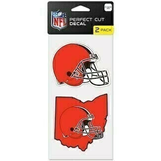 Cleveland Browns State 4" x 8" Perfect Cut 2 Piece Decal