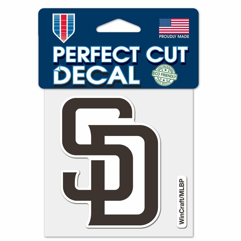 San Diego Padres Brown Logo 4" x 4" Perfect Cut Color Decal