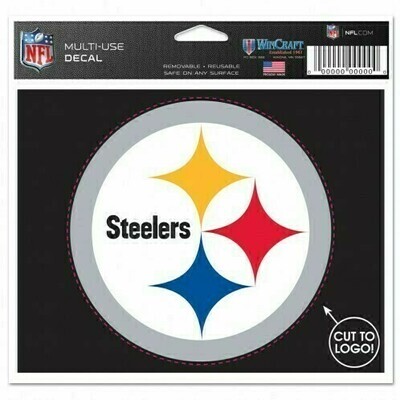 Pittsburgh Steelers 4.5" x 5.75" Multi-Use Decal Cut to Logo