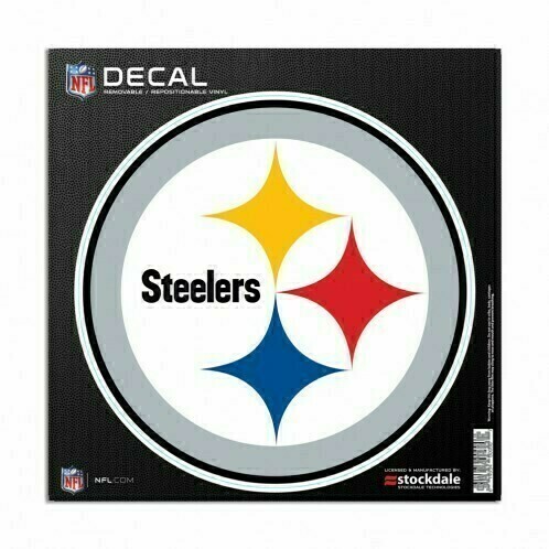 Pittsburgh Steelers 6" x 6" Repositionable Team Logo Decal