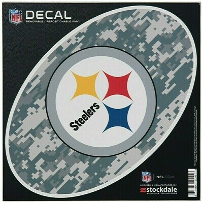 Pittsburgh Steelers Camo 6" x 6" Repositionable Team Stripes Decal