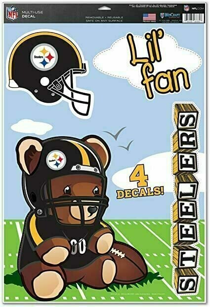 Pittsburgh Steelers Lil' Fan 11" x 17" Multi-Use 4 Piece Decal
