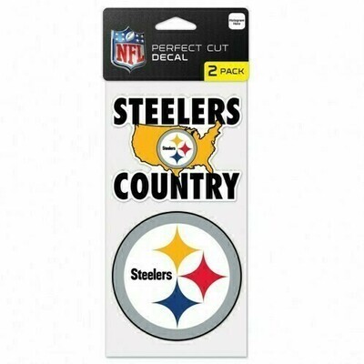 Pittsburgh Steelers Slogan 4" x 8" Perfect Cut 2 Piece Decal