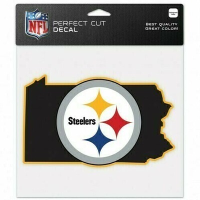 Pittsburgh Steelers State 8" x 8" Perfect Cut Color Decal