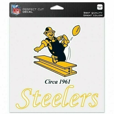 Pittsburgh Steelers Steely McBeam 8" x 8" Perfect Cut Color Decal