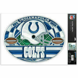 Indianapolis Colts 11" x 17" Stained Glass Ultra Decal