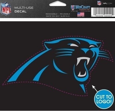 Carolina Panthers 4.5 Carolina Panthers 4.5" x 5.75" Multi-Use Decal Cut to Logo