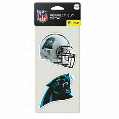 Carolina Panthers 4" x 8" Perfect Cut 2 Piece Decal