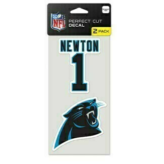 Carolina Panthers Cam Newton 4" x 8" Perfect Cut 2 Piece Decal