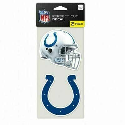 Indianapolis Colts 4" x 8" Perfect Cut 2 Piece Decal