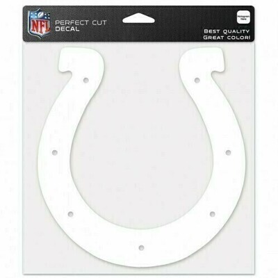 Indianapolis Colts 8" x 8" Perfect Cut White Decal