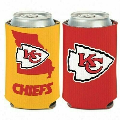 Kansas City Chiefs State 12 Ounce Can Cooler Koozie