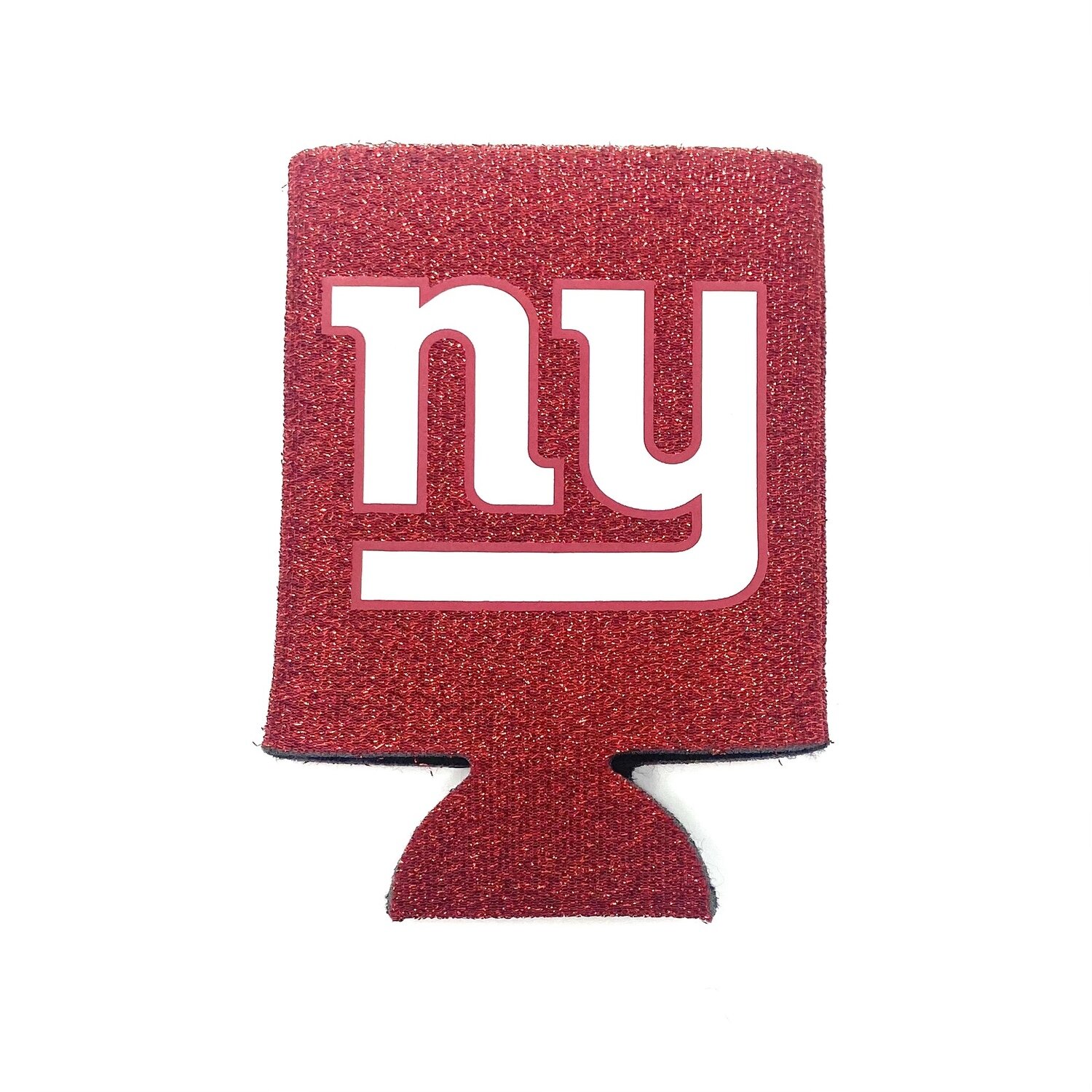 New York Giants Red Glitter 12 Ounce Can Cooler Koozie