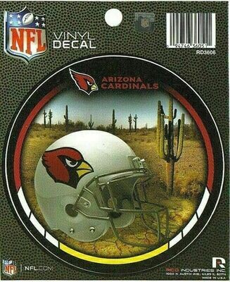 Arizona Cardinals 4.5" Vinyl Round Decal