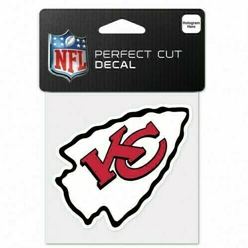 Kansas City Chiefs 4" x 4" Perfect Cut Color Decal