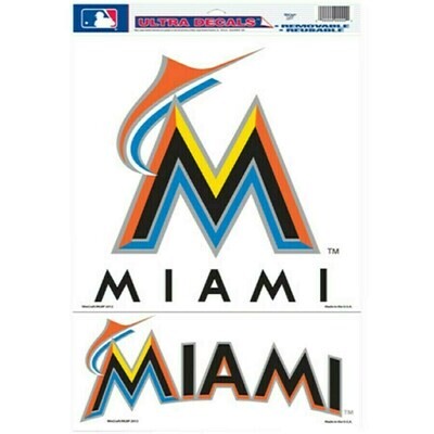 Miami Marlins 11" x 17" Ultra 2 Piece Decal