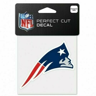 New England Patriots 4" x 4" Perfect Cut Color Decal
