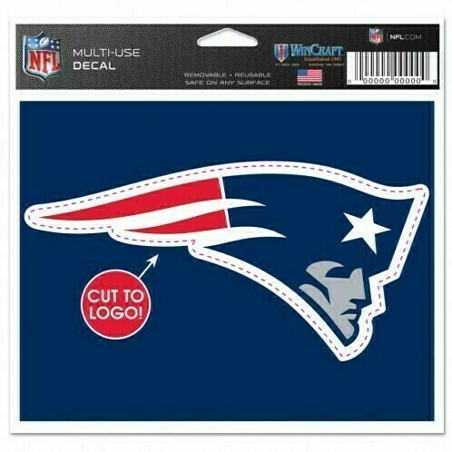 New England Patriots 4.5" x 5.75" Multi-Use Decal Cut to Logo