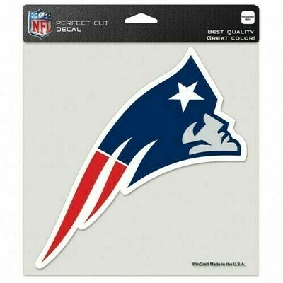 New England Patriots Logo 8" x 8" Perfect Cut Color Decal