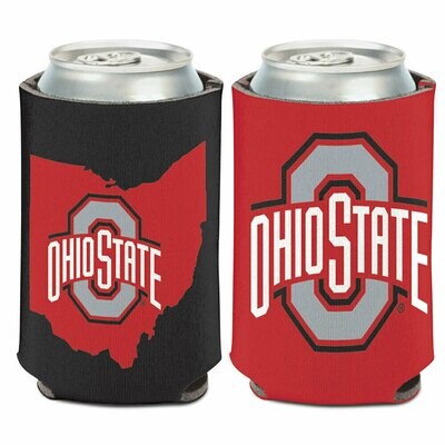 Ohio State Buckeyes State 12 Ounce Can Cooler Koozie