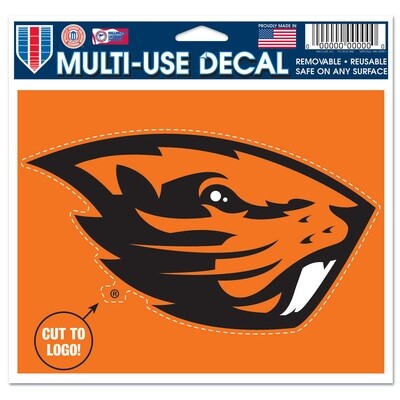 Oregon State Beavers 4.5" x 5.75" Multi-Use Decal Cut to Logo