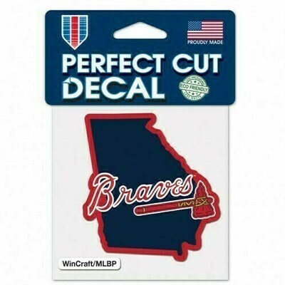 Atlanta Braves 4" x 4" Perfect Cut Color Decal State