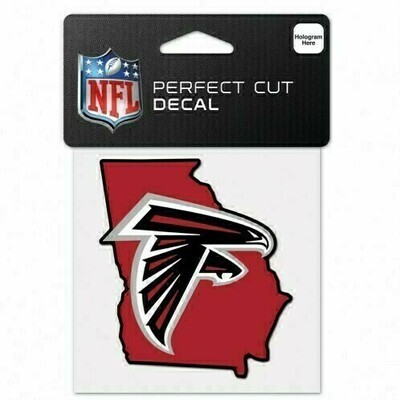 Atlanta Falcons State 4" x 4" Perfect Cut Color Decal