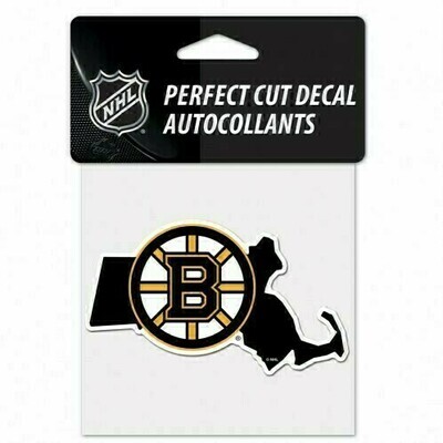 Boston Bruins State 4" x 4" Perfect Cut Color Decal