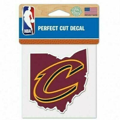 Cleveland Cavaliers State 4 Cleveland Cavaliers State 4" x 4" Perfect Cut Color Decal