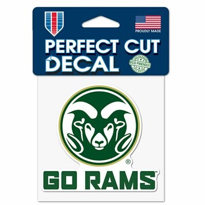 Colorado State Rams 4" x 4" Perfect Cut Color Decal