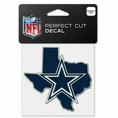 Dallas Cowboys State 4" x 4" Perfect Cut Color Decal