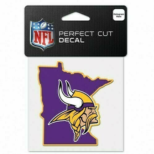Minnesota Vikings State 4" x 4" Perfect Cut Color Decal