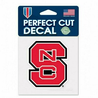 NC State Wolfpack 4" x 4" Perfect Cut Color Decal