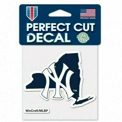 New York Yankees State 4" x 4" Perfect Cut Color Decal