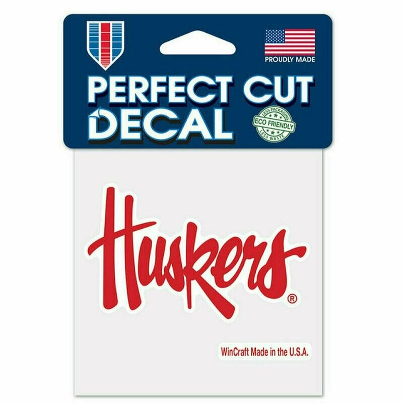 Nebraska Cornhuskers 4" x 4" Perfect Cut Color Decal