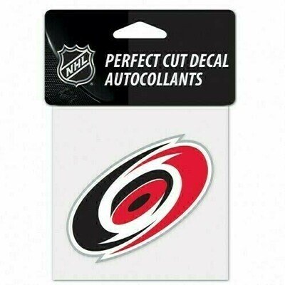 Carolina Hurricanes 4" x 4" Perfect Cut Color Decal