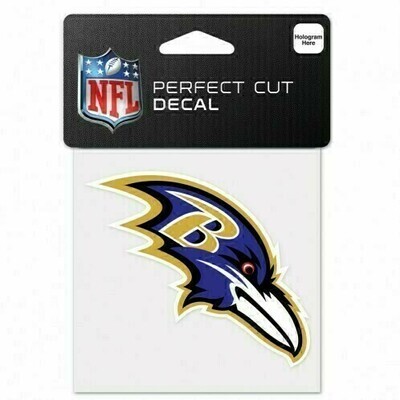 Baltimore Ravens 4" x 4" Perfect Cut Color Decal
