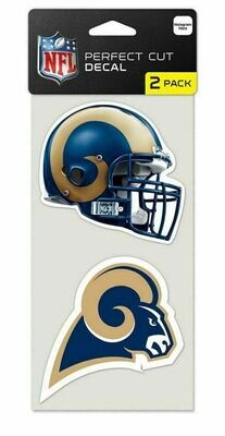Los Angeles Rams 4" x 8" Perfect Cut 2 Piece Decal