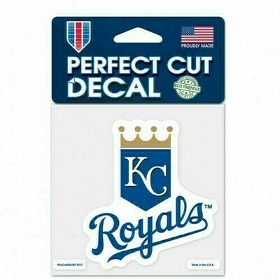Kansas City Royals 4" x 4" Perfect Cut Color Decal